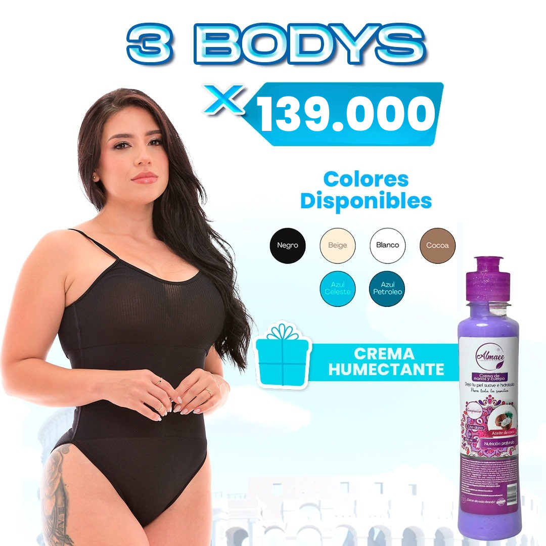 3 Bodys + Crema Hidratante